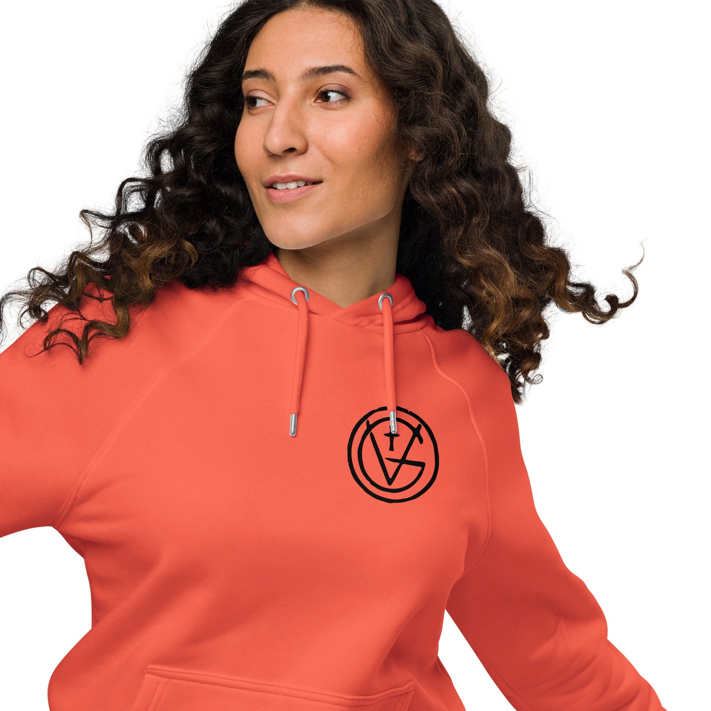 VGS - ORANGE - Unisex eco raglan hoodie